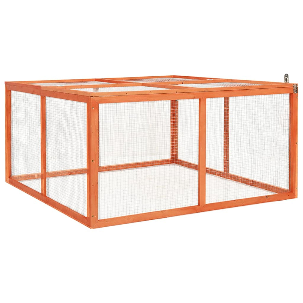 Vidaxl konijnenhok 124x120x60 cm massief vuurhout