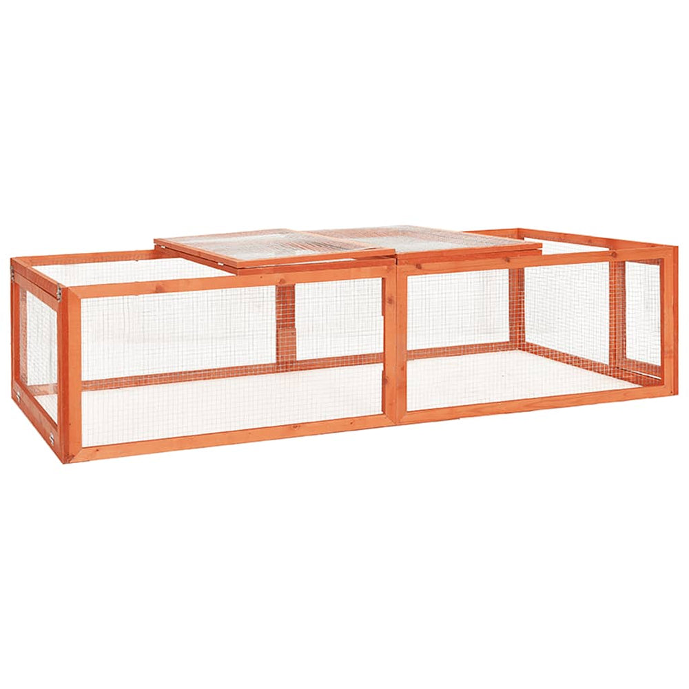 Vidaxl konijnenhok 183x90x46,5 cm massief vuurhout