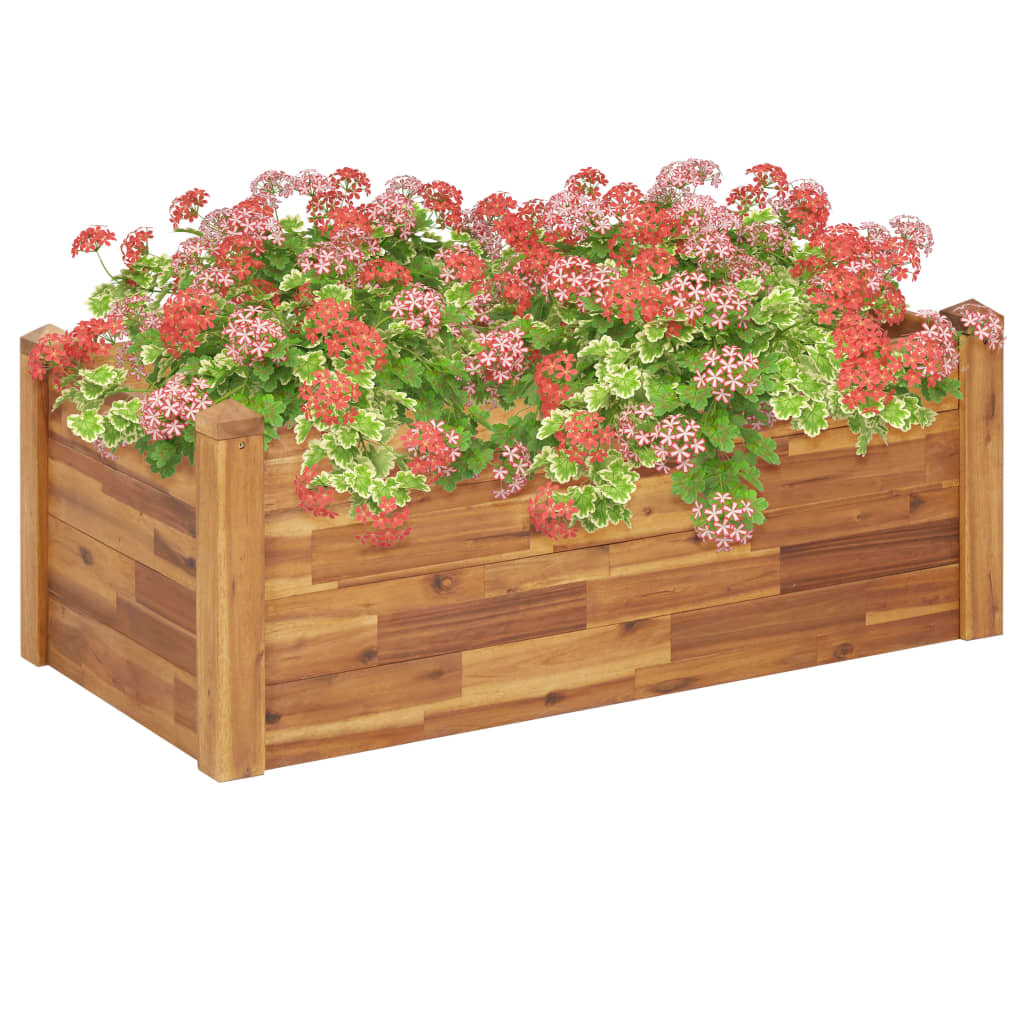 VidaXL Plantenbak 110x60x44 cm massief acaciahout