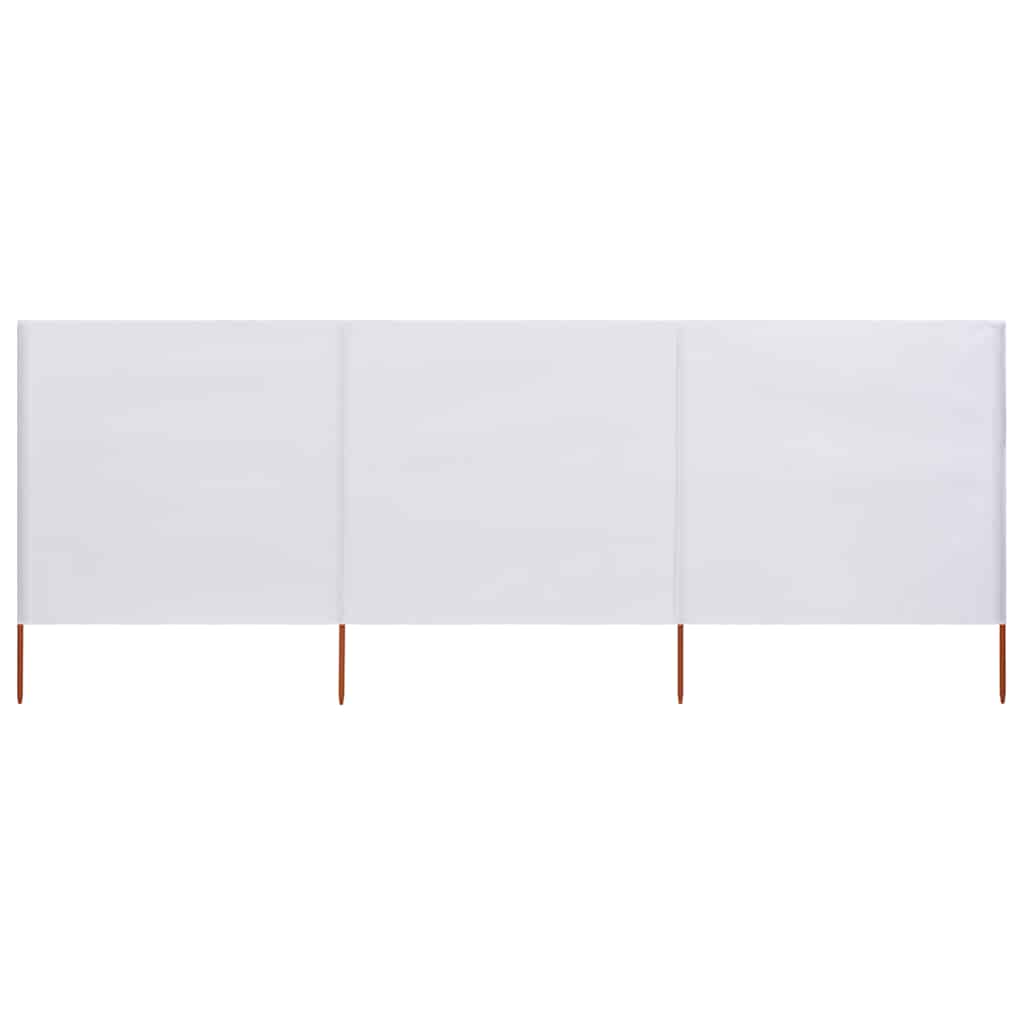 Vidaxl windscherm 3-panelen 400x80 cm stof zandwit