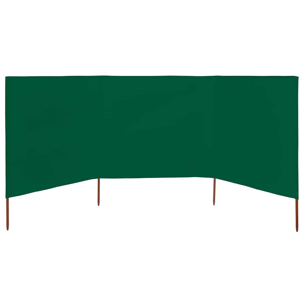 Vidaxl windscherm 3-panelen 400x80 cm stof groen