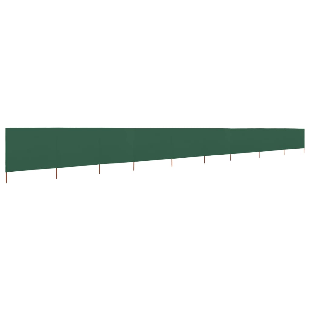 Vidaxl windscherm 9-panelen 1200x80 cm stof groen
