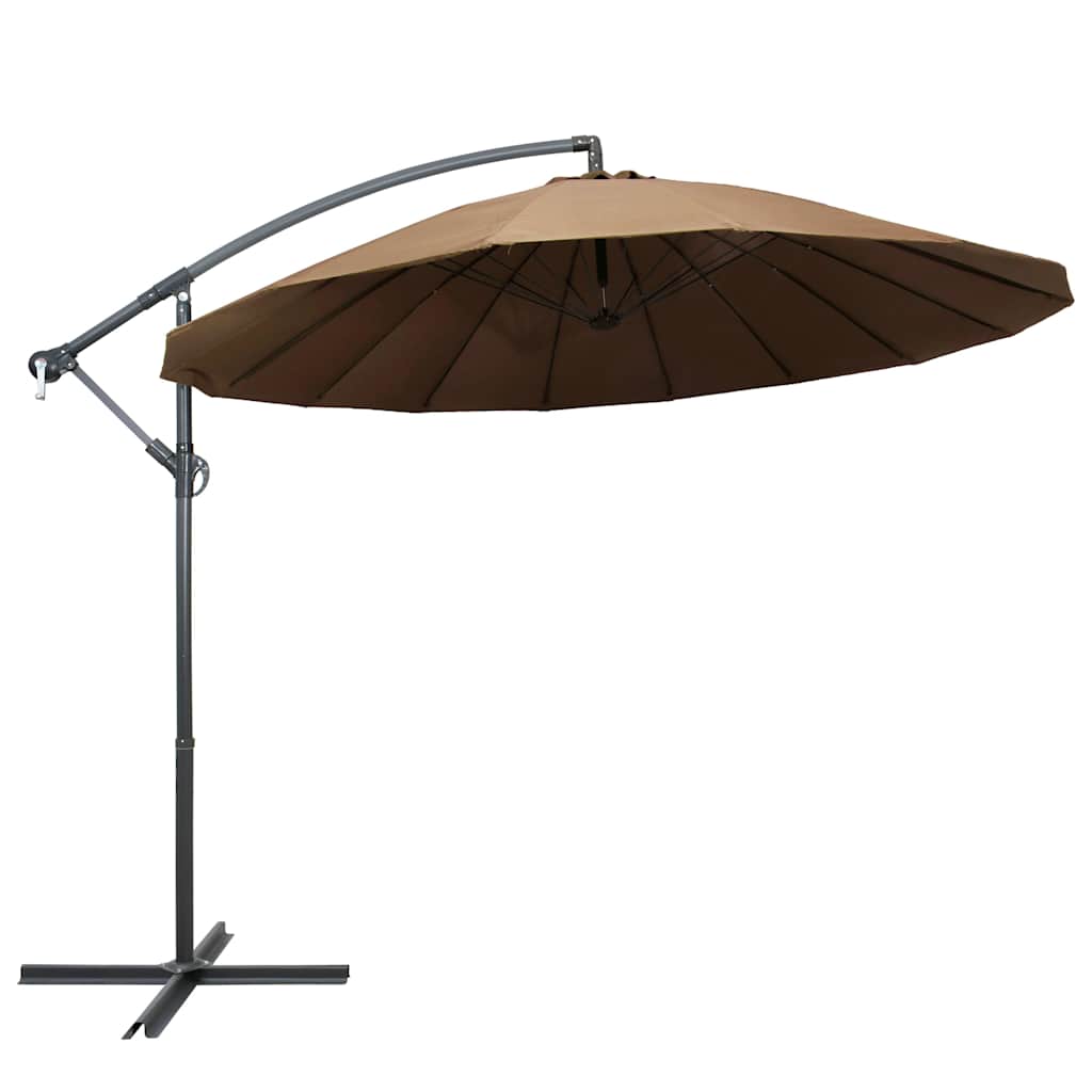 Vidaxl zweefparasol met aluminium paal 3 m taupe