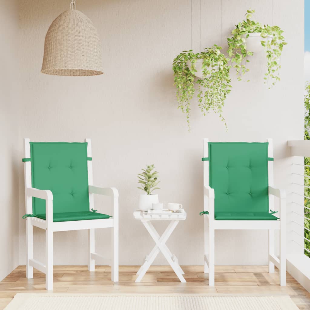 Vidaxl tuinstoelkussens laag vloerkleed 2 st 100x50x3 cm oxford stof groen