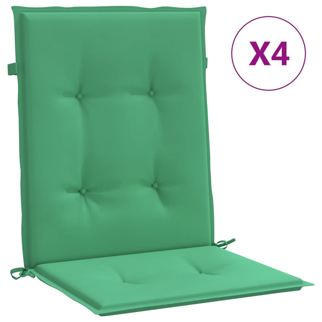 Vidaxl tuinstoelkussens laag vloerkleed 4 st 100x50x3 cm oxford stof groen