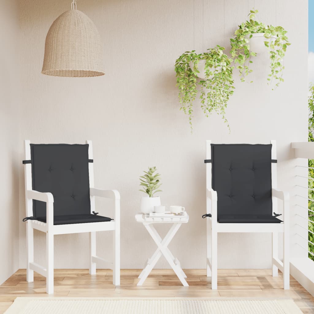 Vidaxl tuinstoelkussens lage vloerkleed 2 st 100x50x3 cm oxford stof zwart