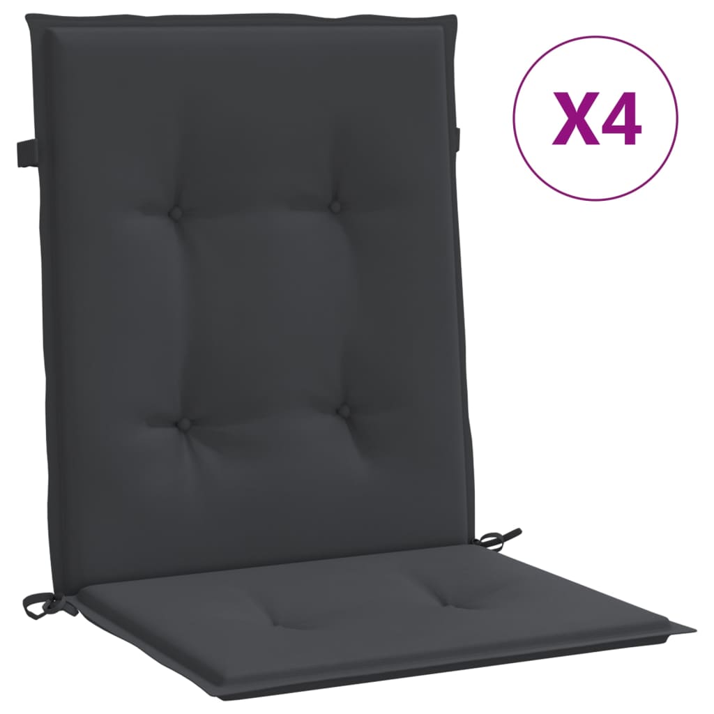 Vidaxl tuinstoelkussens lage vloerkleed 4 st 100x50x3 cm oxford stof zwart