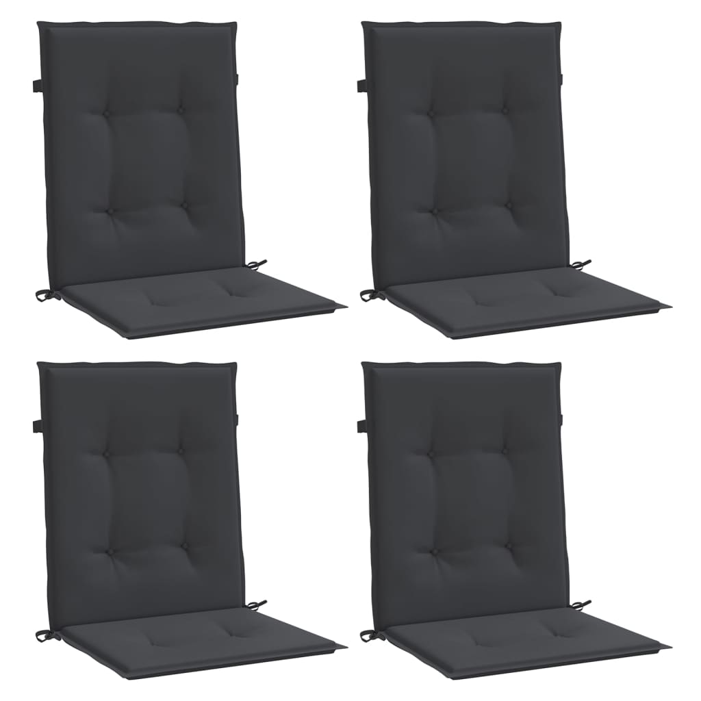 Vidaxl tuinstoelkussens lage vloerkleed 4 st 100x50x3 cm oxford stof zwart