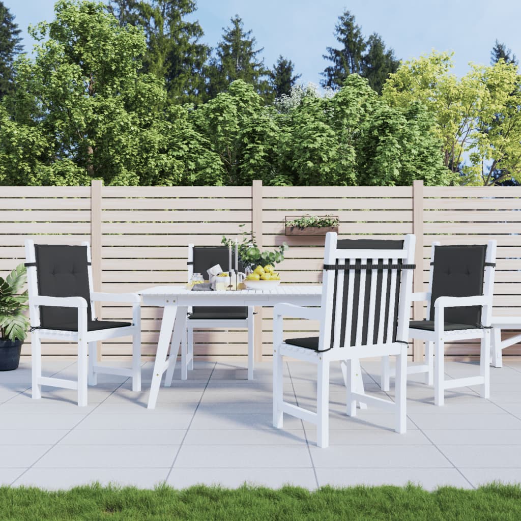 Vidaxl tuinstoelkussens lage vloerkleed 4 st 100x50x3 cm oxford stof zwart