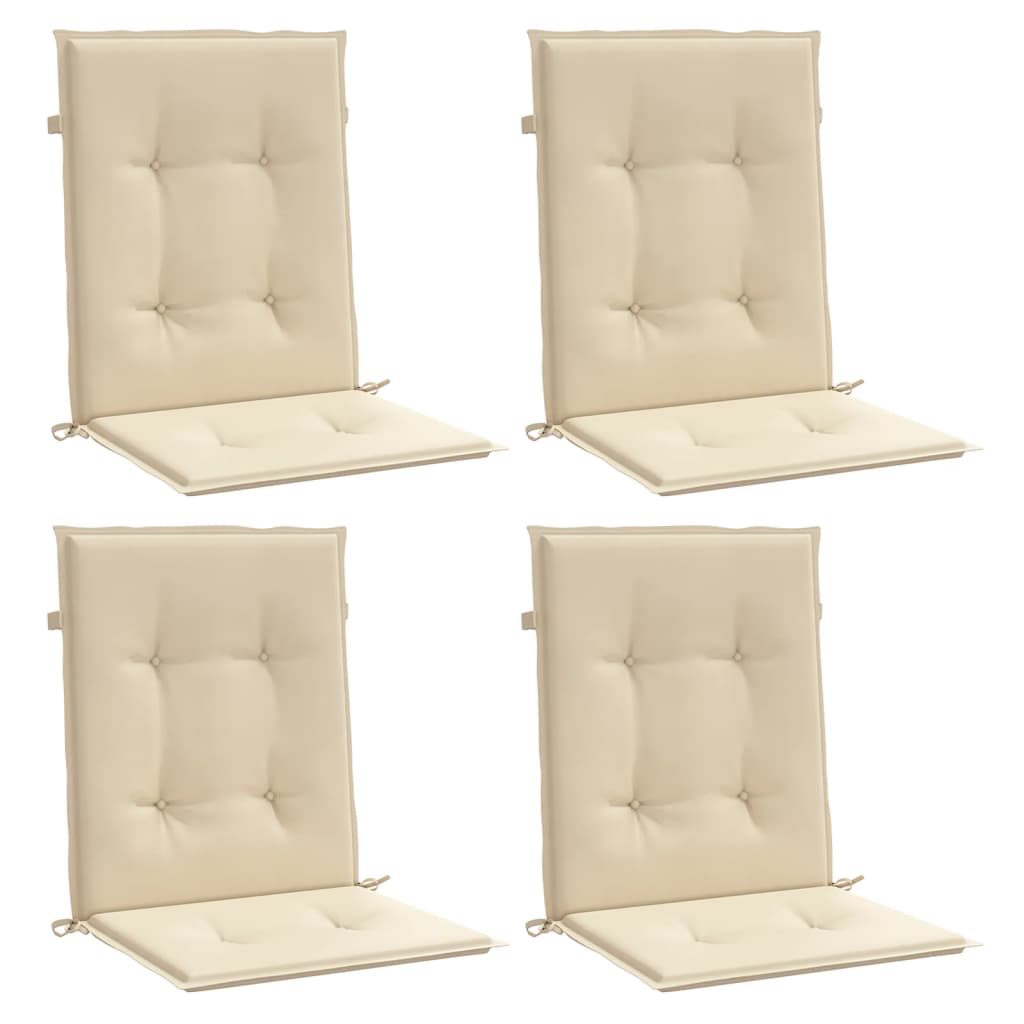 Vidaxl tuinstoelkussens laag vloerkleed 4 st 100x50x3 cm oxford stof beige