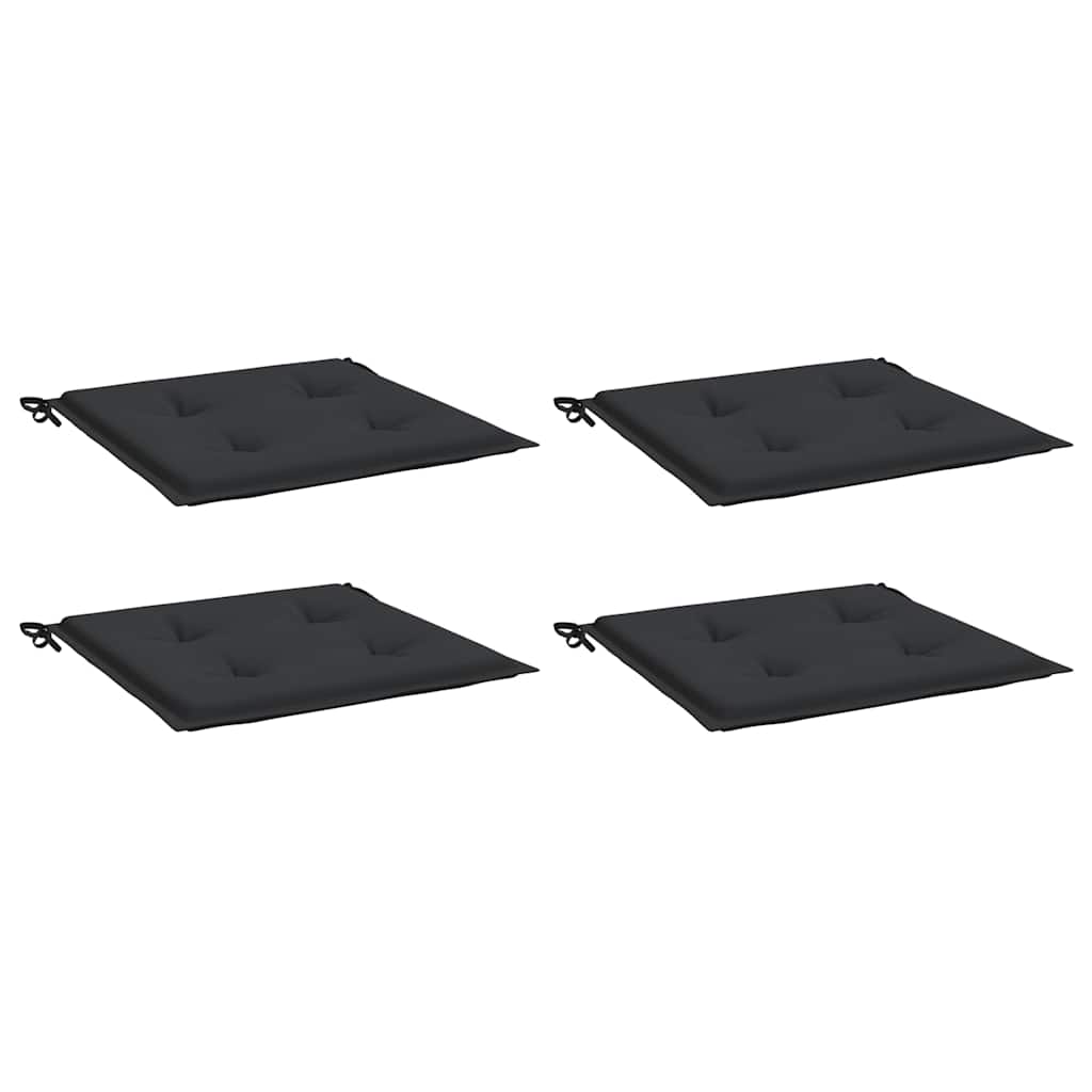 Vidaxl tuinstoelkussens 4 st 40x40x4 cm oxford stof zwart