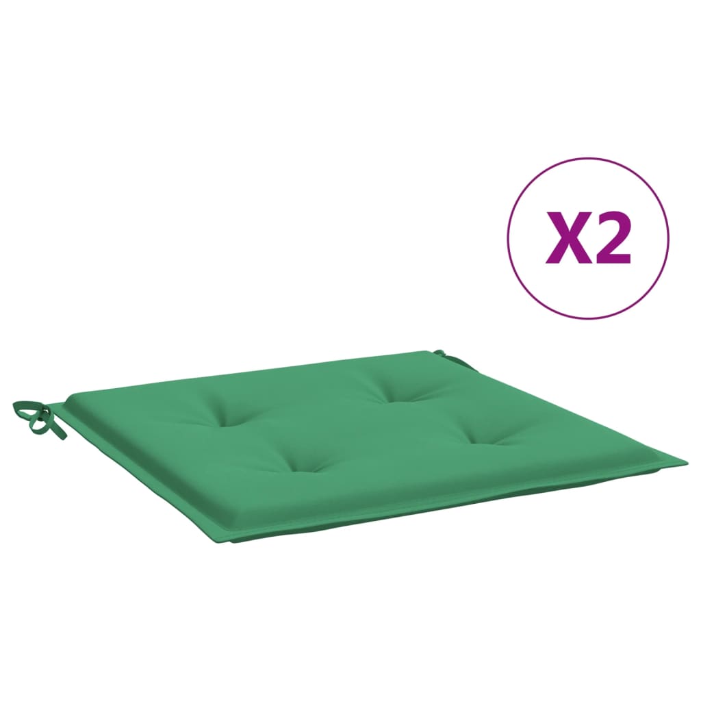Vidaxl tuinstoelkussens 2 st 50x50x4 cm oxford stof groen