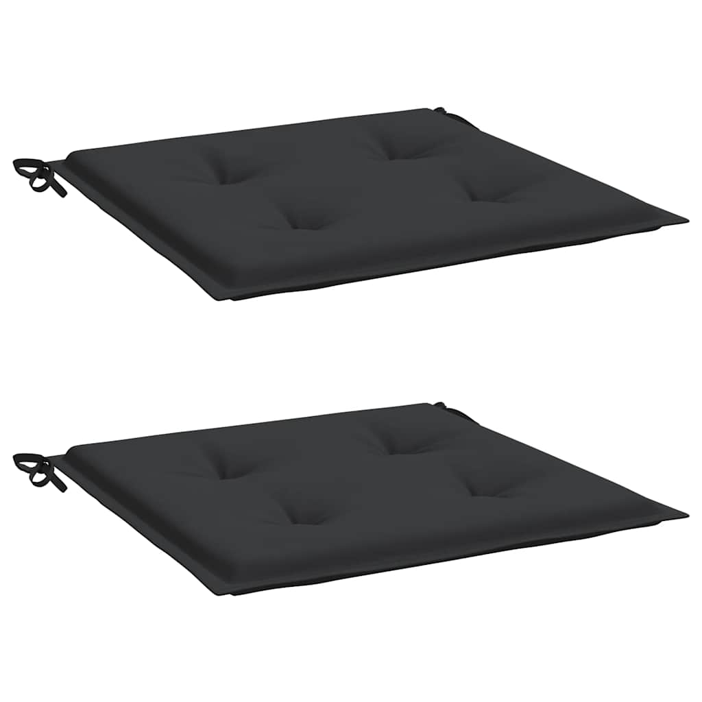 Vidaxl tuinstoelkussens 2 st 50x50x4 cm oxford stof zwart