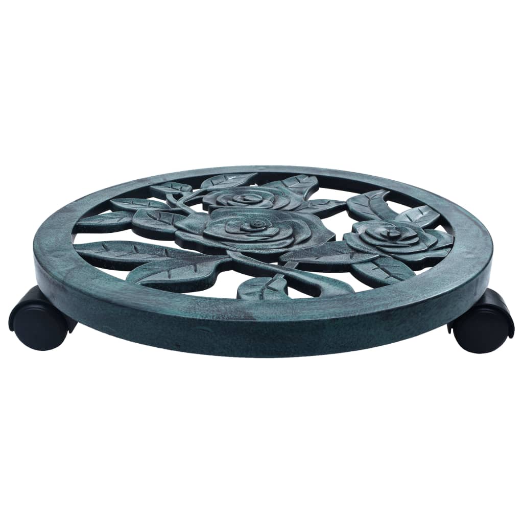 Vidaxl plantenwagens 6 st 38 cm kunststof groen