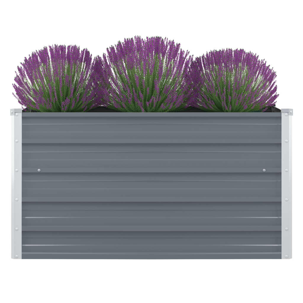 VidaXL Plantenbak vergroot 100x100x45 cm gegalvaniseerd staal grijs
