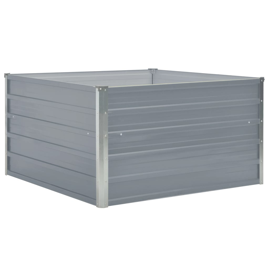 VidaXL Plantenbak vergroot 100x100x45 cm gegalvaniseerd staal grijs