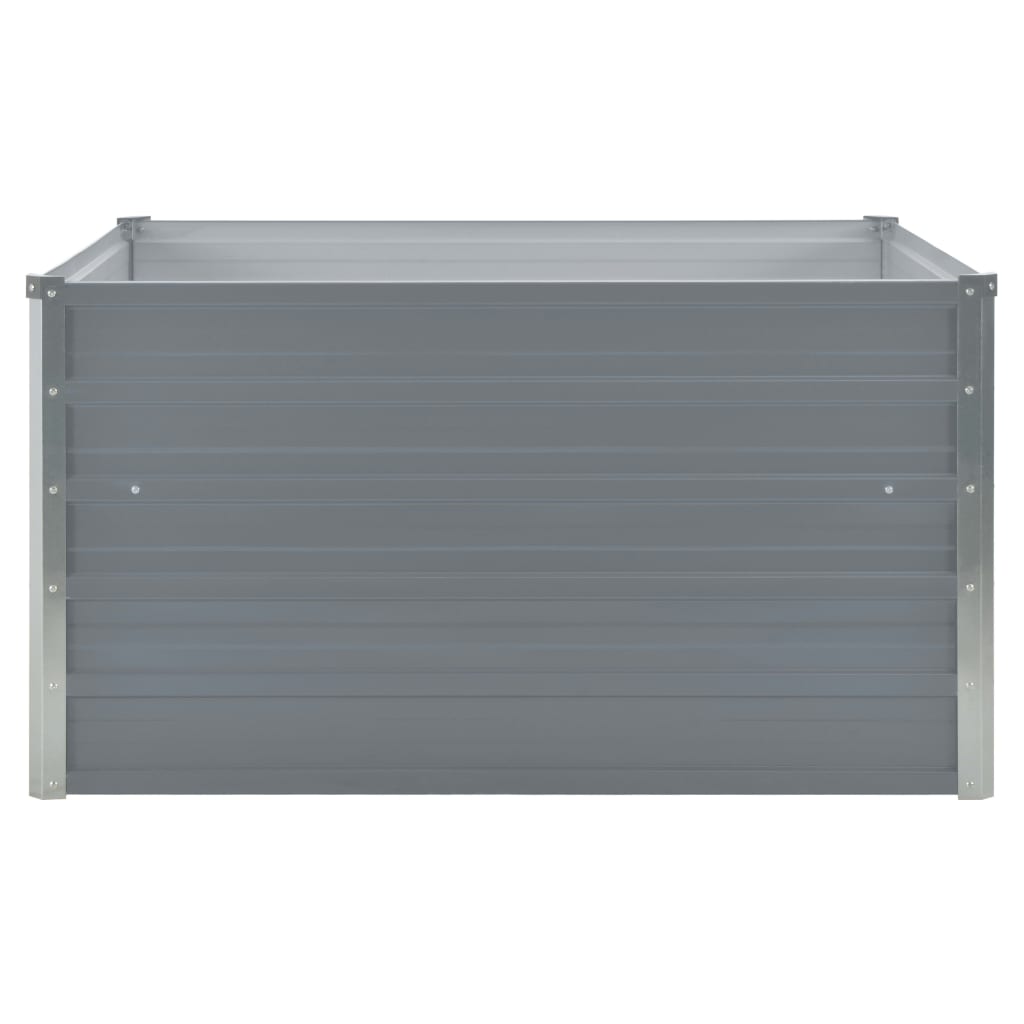 VidaXL Plantenbak vergroot 100x100x45 cm gegalvaniseerd staal grijs