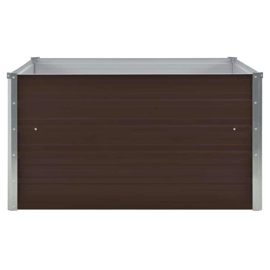 Vidaxl plantenbak 100x100x45 cm gegalvaniseerd staal bruin