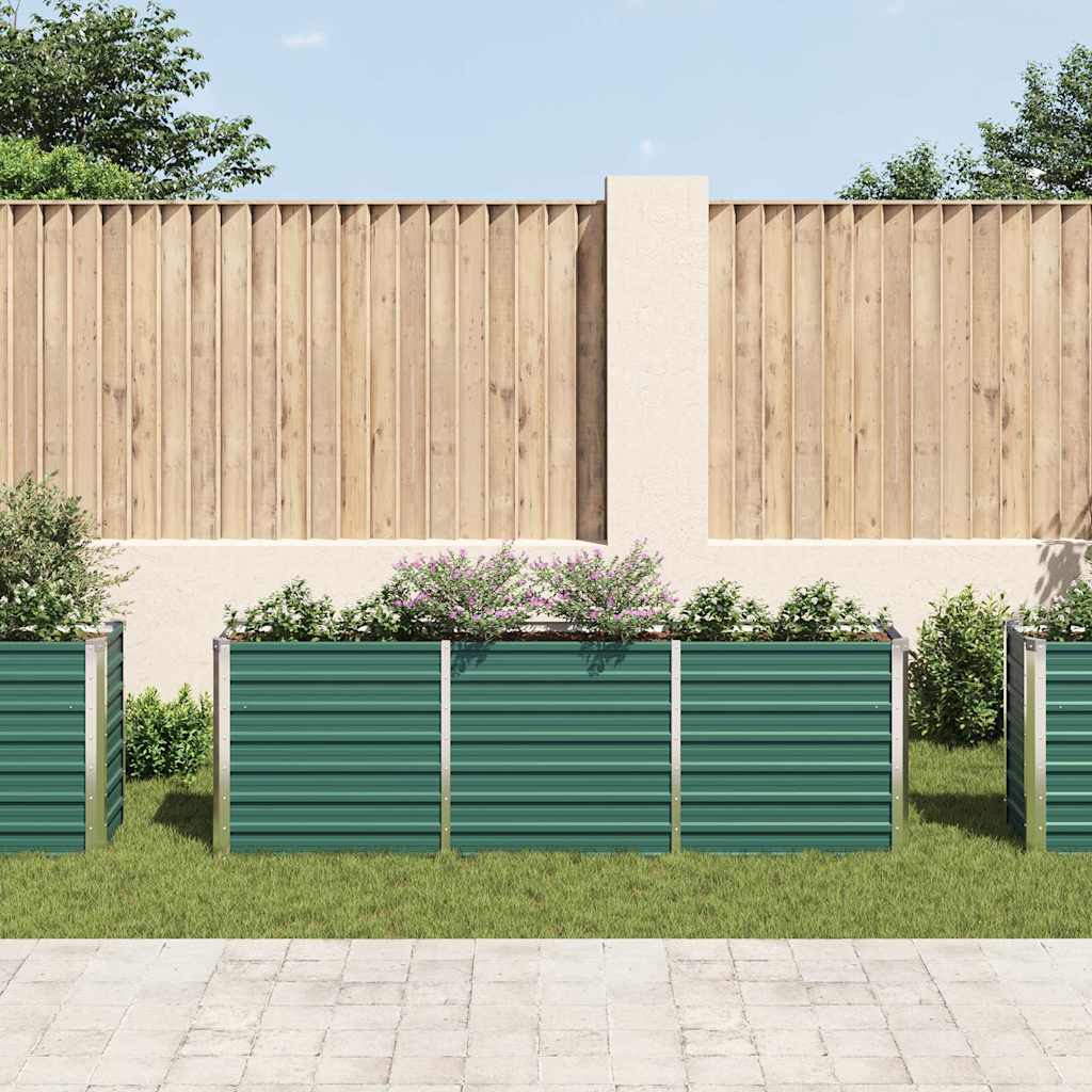 VidaXL Plantenbak vergroot 240x40x77 cm gegalvaniseerd staal groen