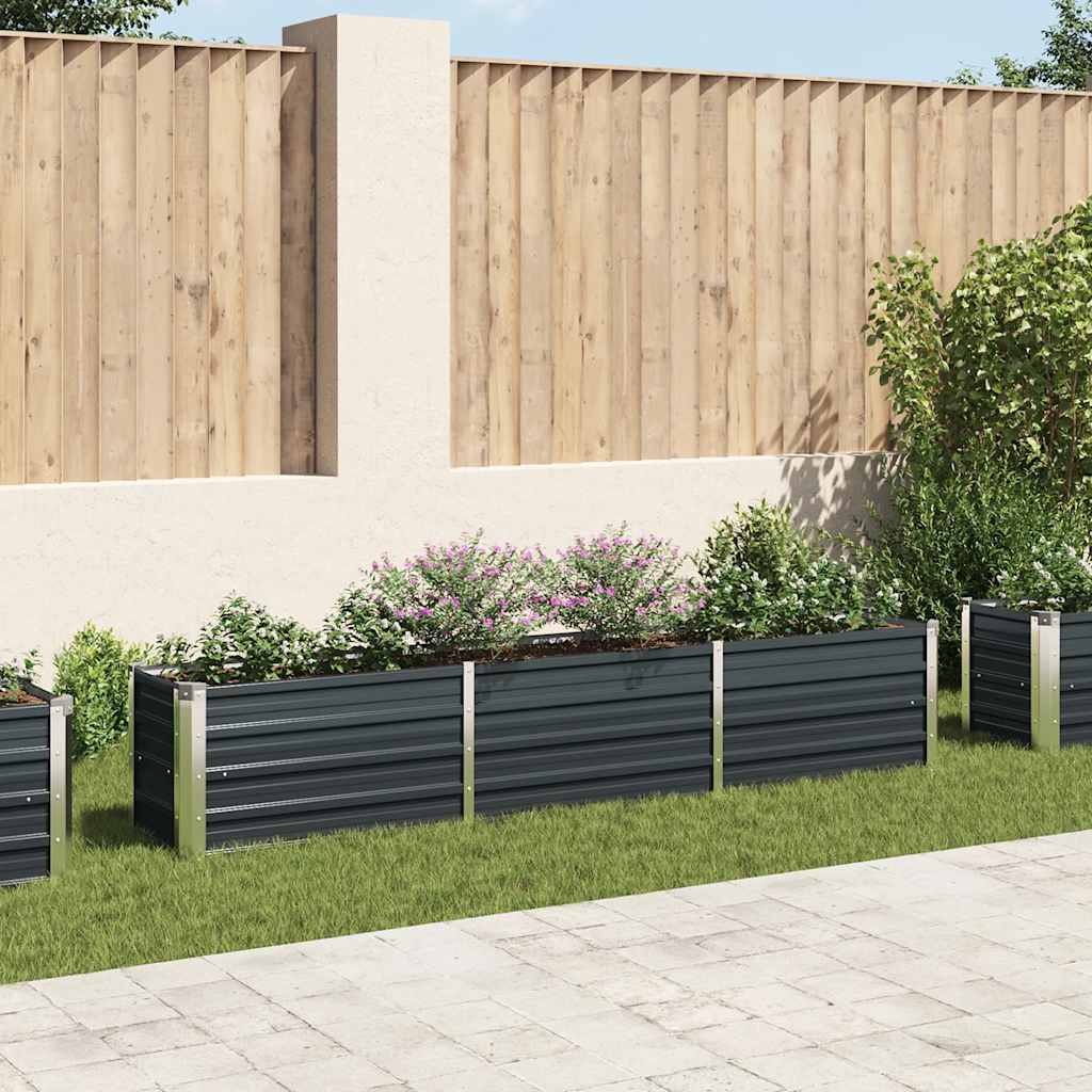 Vidaxl plantenbak verhoogd 240x40x45 cm gegalvaniseerd staal antraciet