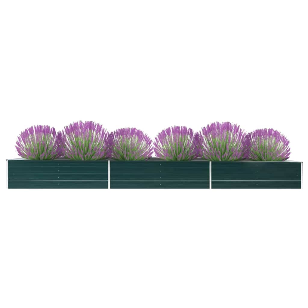 VidaXL Plantenbak vergroot 480x80x45 cm gegalvaniseerd staal groen
