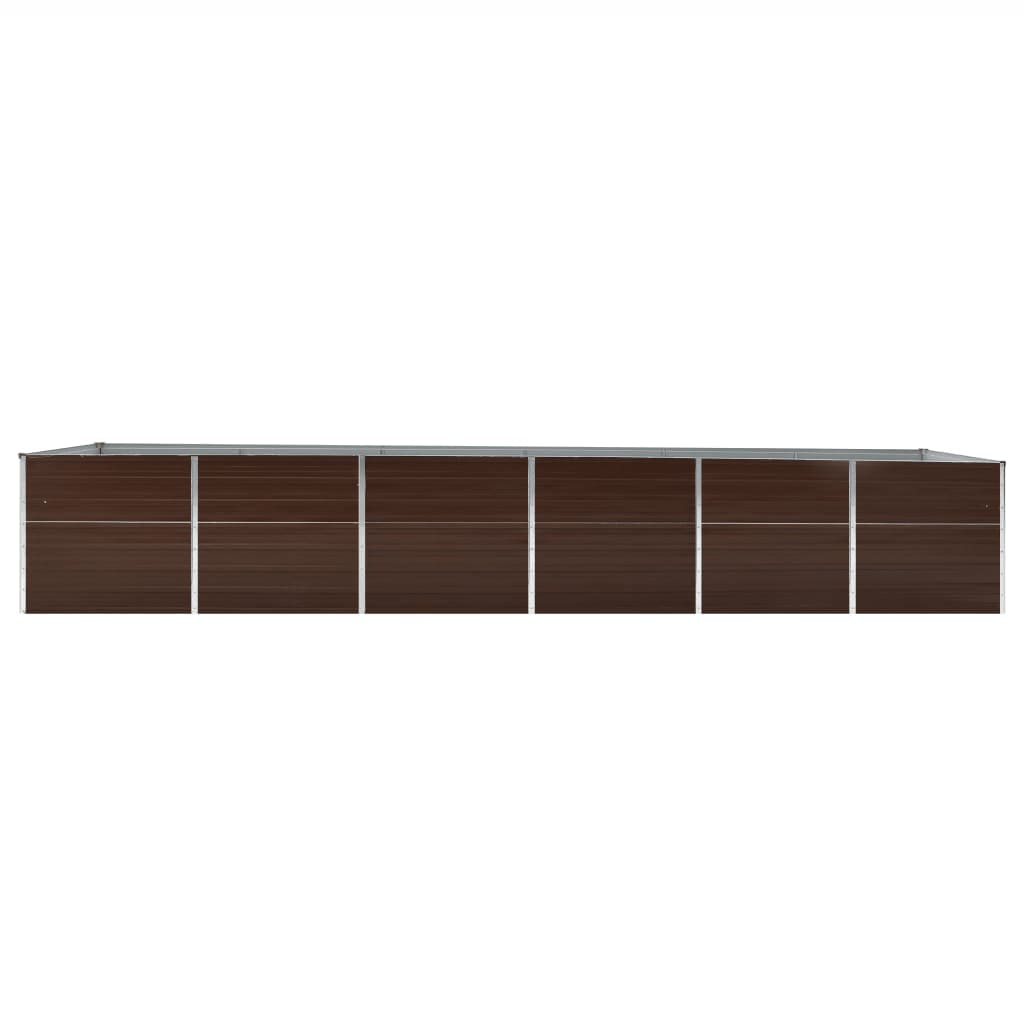 VidaXL Plantenbak 480x80x77 cm gegalvaniseerd staal bruin