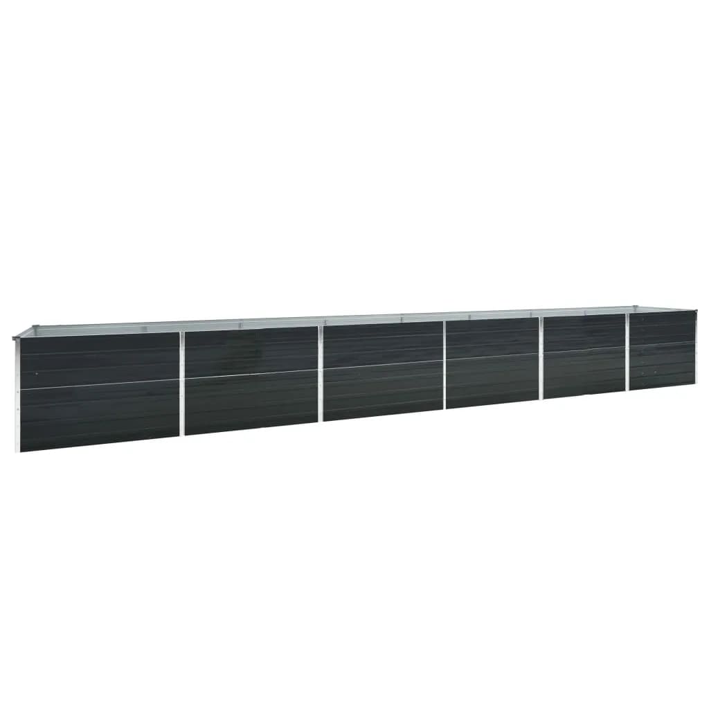 VidaXL Plantenbak vergroot 600x80x77 cm gegalvaniseerd staal antraciet