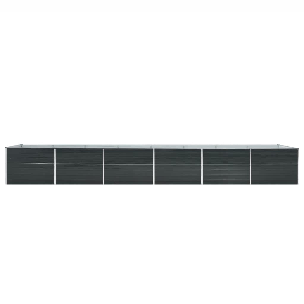 VidaXL Plantenbak vergroot 600x80x77 cm gegalvaniseerd staal antraciet