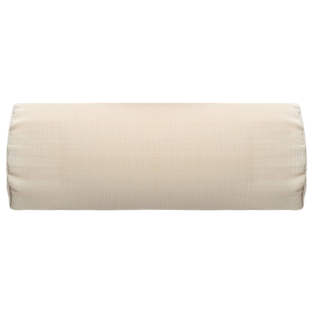 VidaXL Hoofdsteun voor ligstoel 40x7,5x15 cm textiel crème