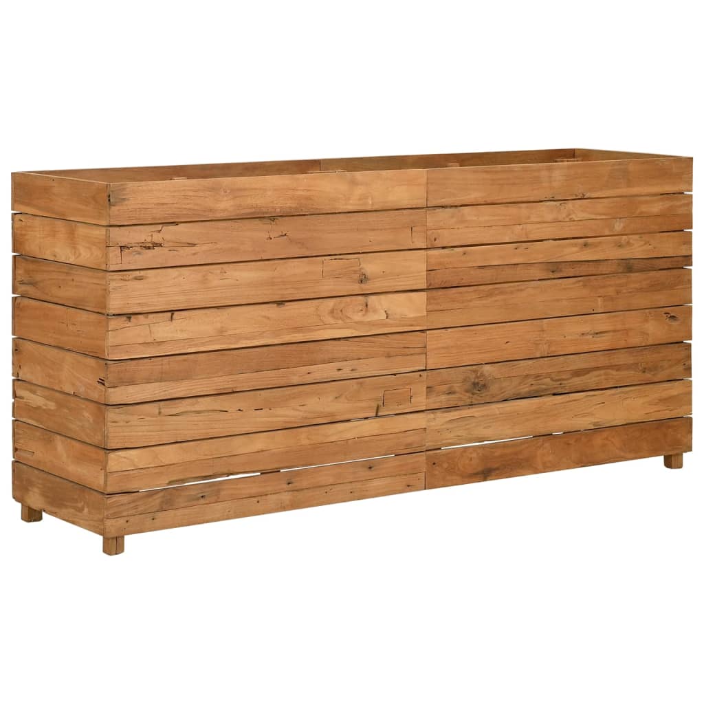 VidaXL Plantenbak 150x40x72 cm gerecycled teakhout en staal