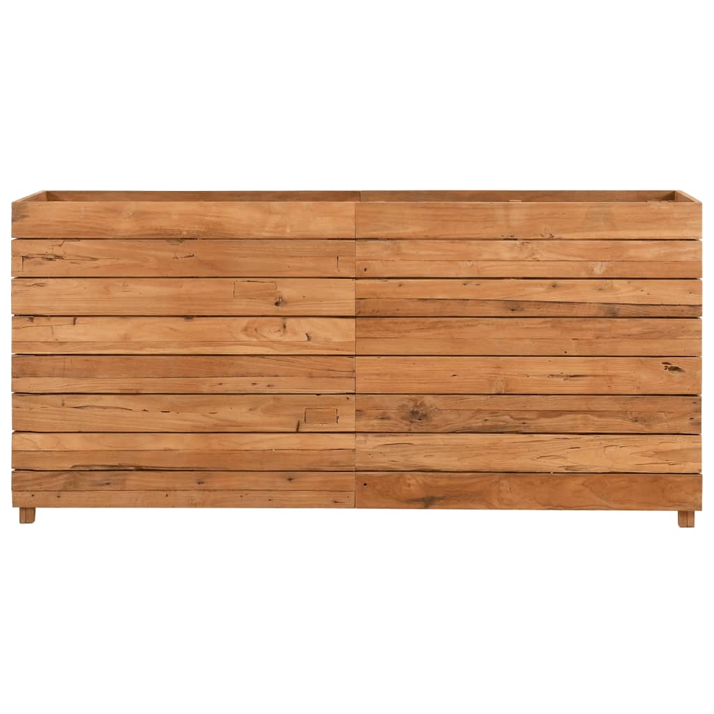 VidaXL Plantenbak 150x40x72 cm gerecycled teakhout en staal
