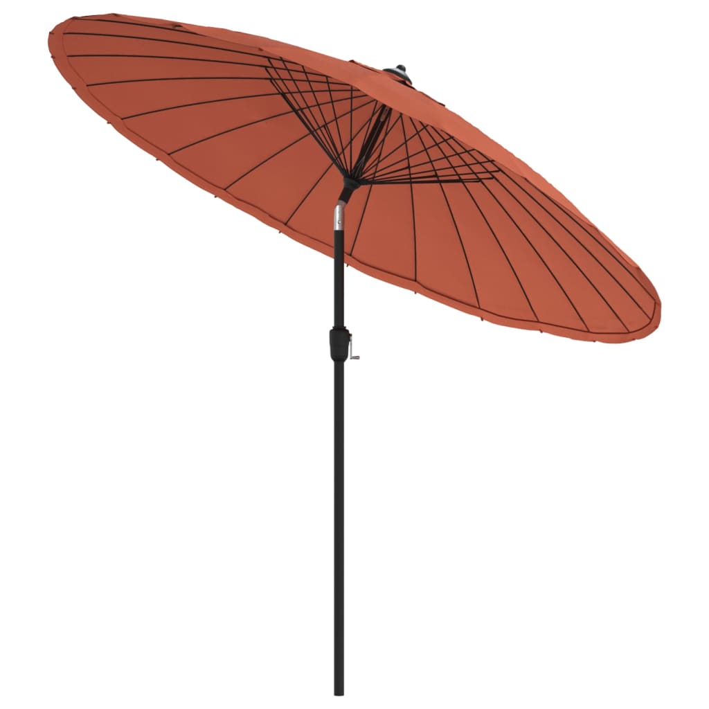 Vidaxl parasol met aluminium paal 270 cm terracottakleurig