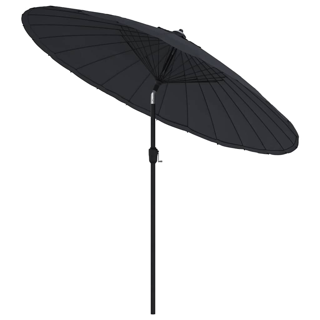 Vidaxl parasol met aluminium paal 270 cm zwart