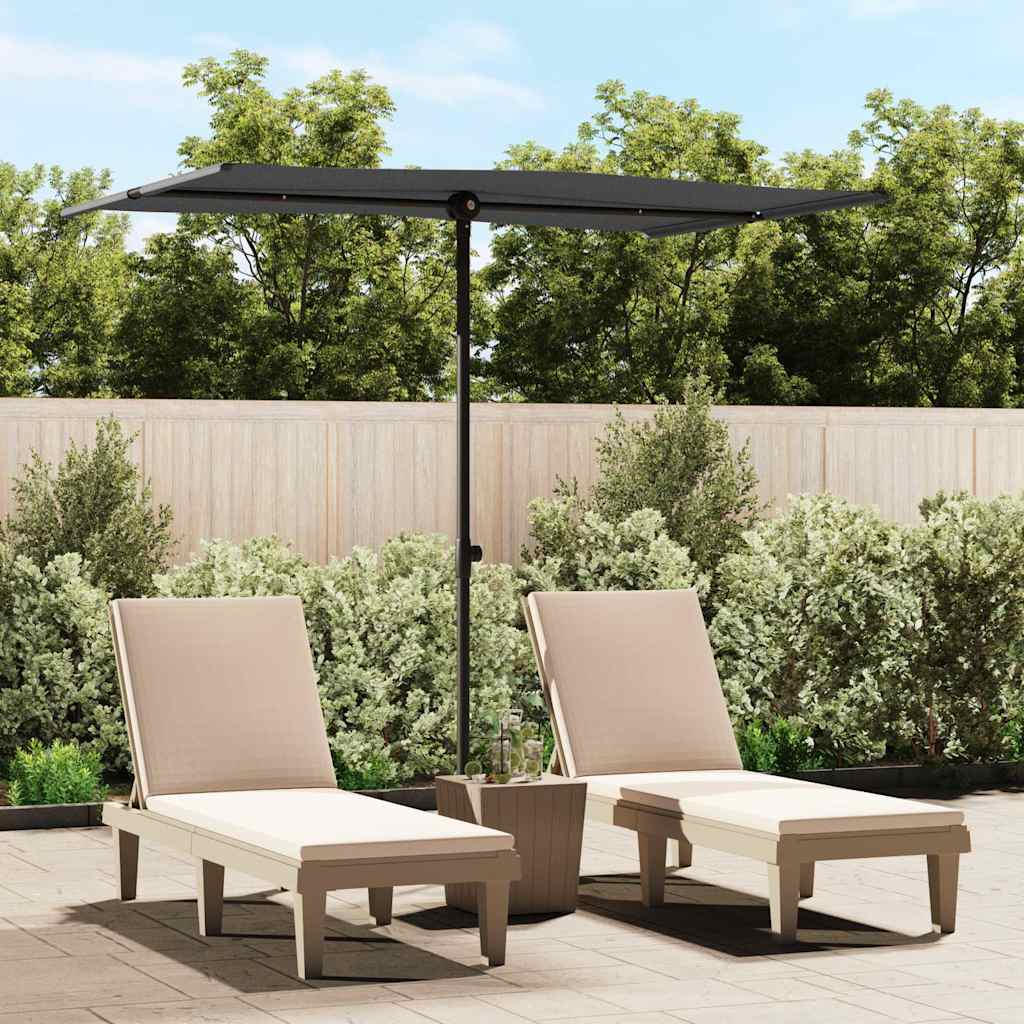 Vidaxl parasol met aluminium paal 2x1,5m antracietkleurig