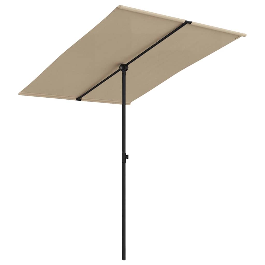 Vidaxl parasol met aluminium paal 2x1,5m taupe