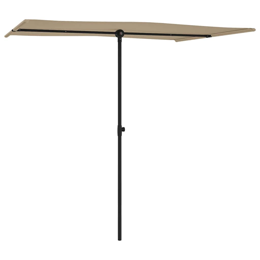 Vidaxl parasol met aluminium paal 2x1,5m taupe