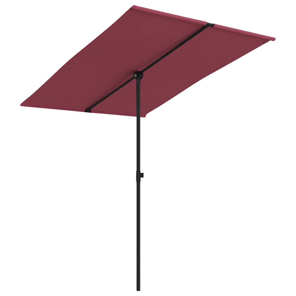 Vidaxl parasol met aluminium paal 2x1,5m bordeauxrood