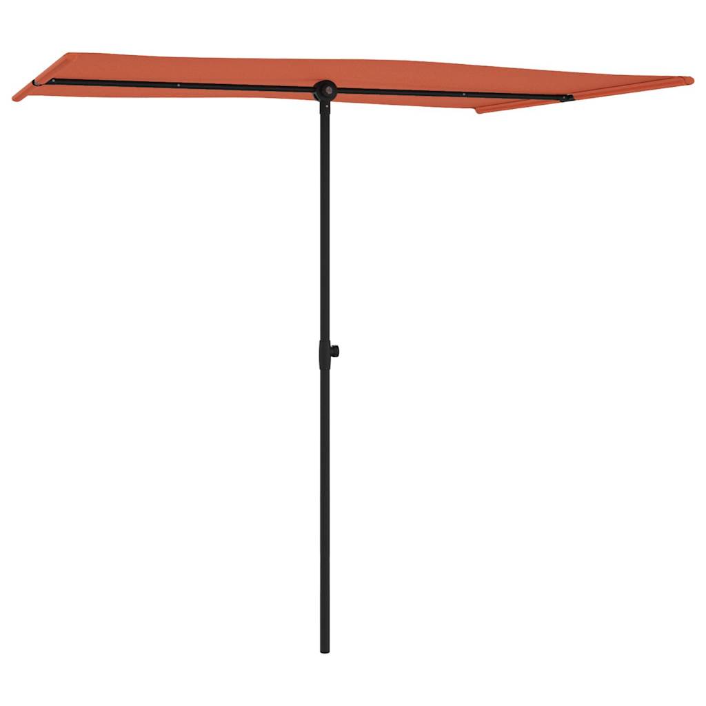 Vidaxl parasol met aluminium paal 2x1,5m terracottakleurig