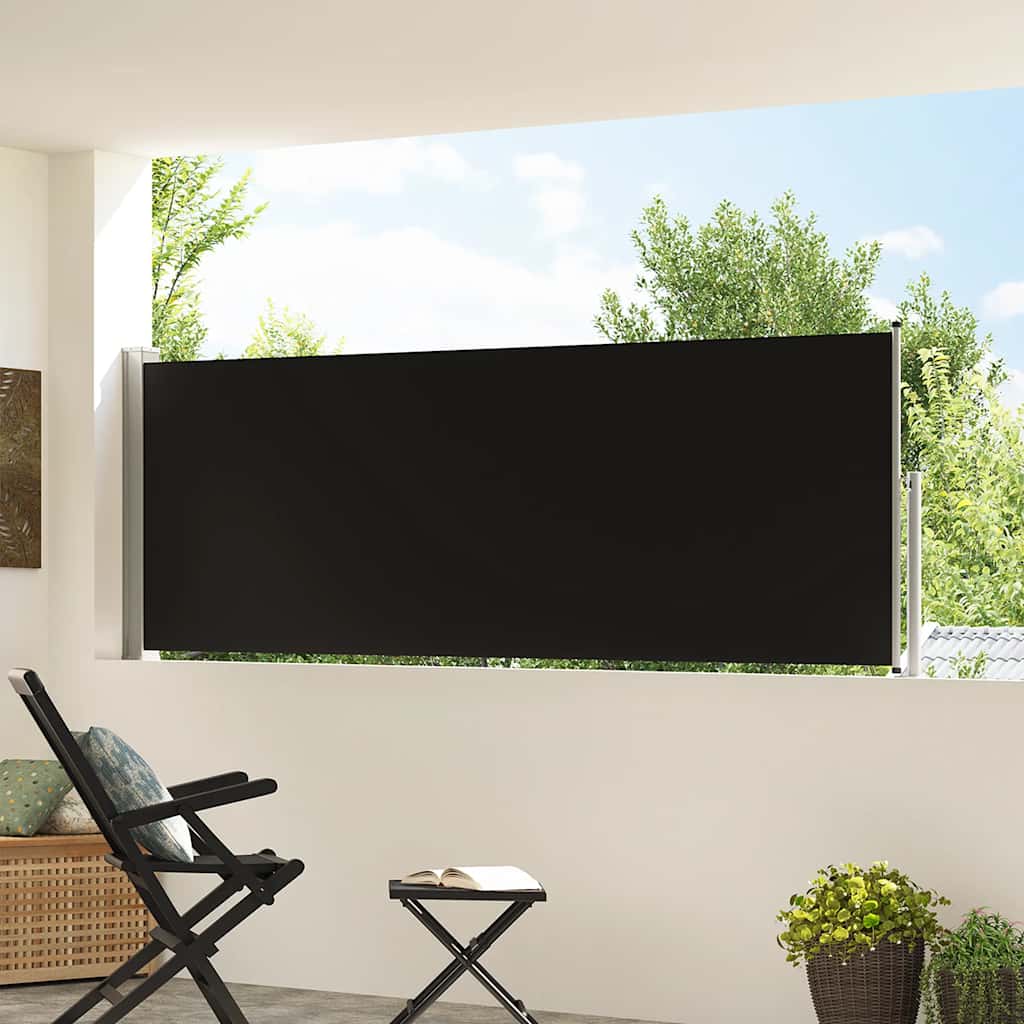 Vidaxl tuinscherm uittrekbaar 100x300 cm zwart