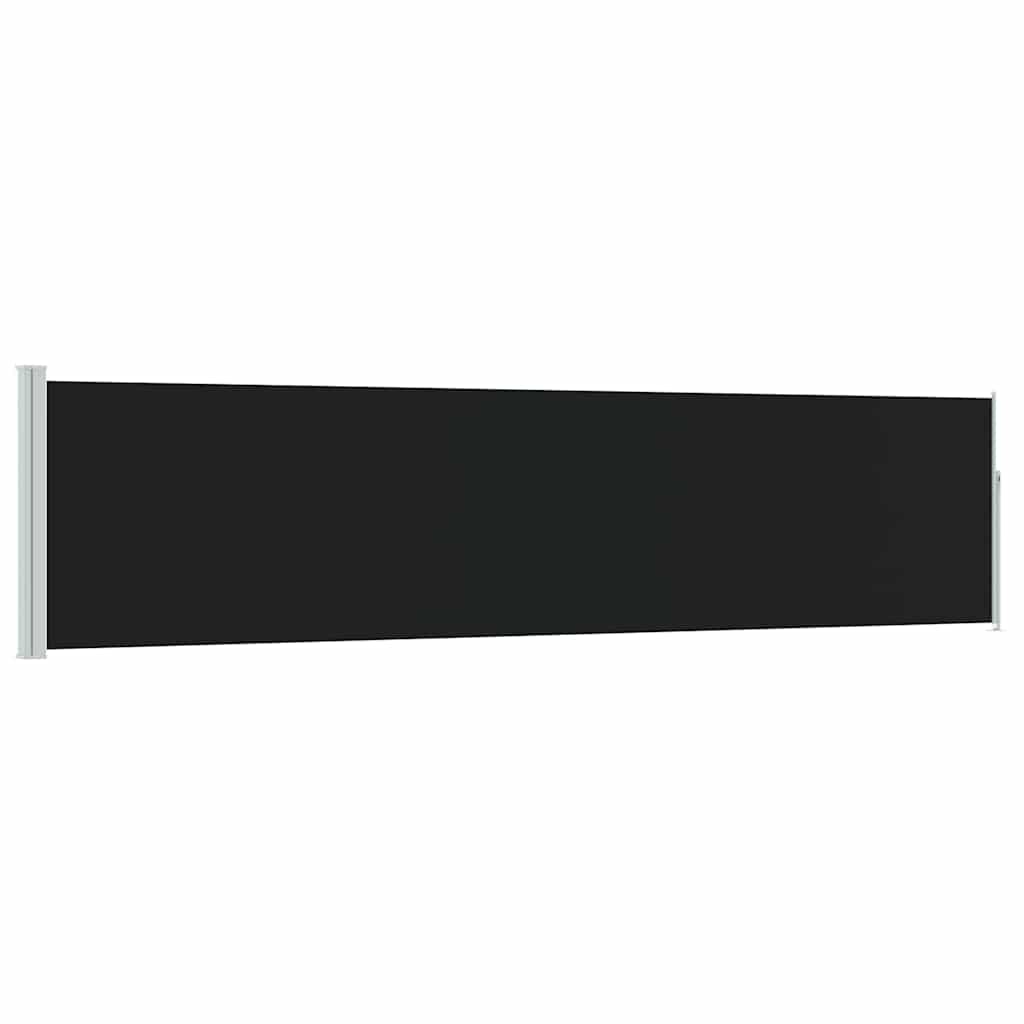 Vidaxl tuinscherm uittrekbaar 120x500 cm zwart
