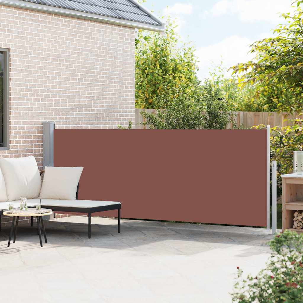 Vidaxl tuinscherm uittrekbaar 140x500 cm bruin