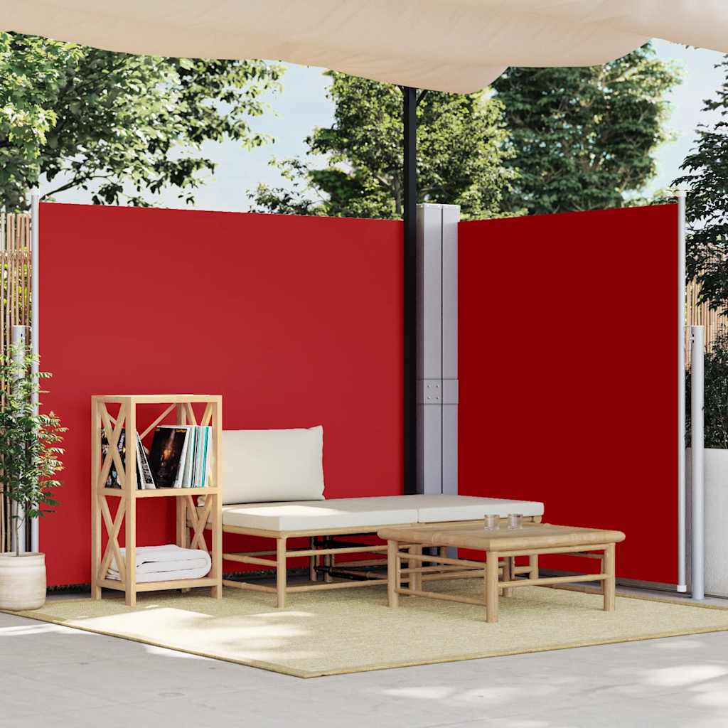 Vidaxl windscherm uittrekbaar 170x600 cm rood