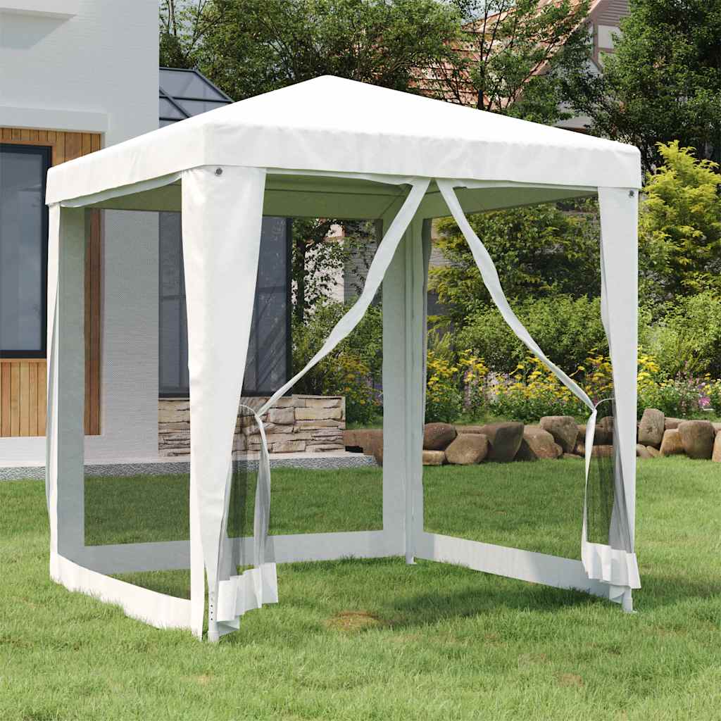 Vidaxl partytent met 4 gaas zijwanden 2x2m wit