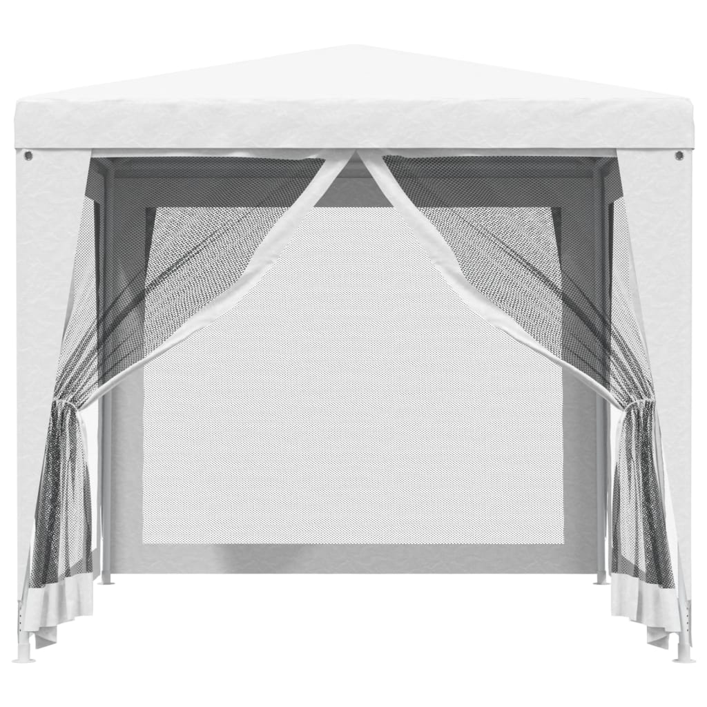 VidaXL Partytent met 4 gaaszijwanden 2,5x2,5m wit