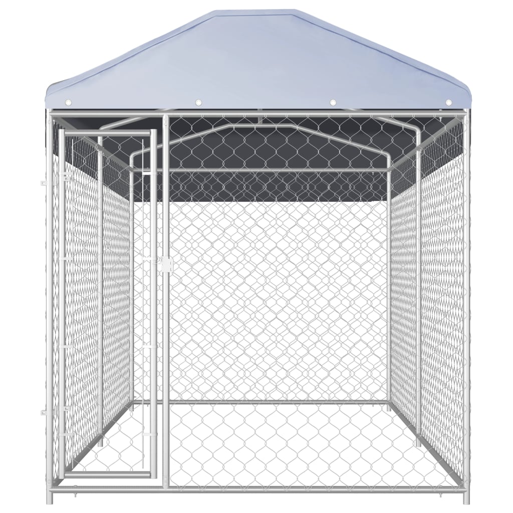 VidaXL Hondenkennel voor buiten met dak 382x192x225m