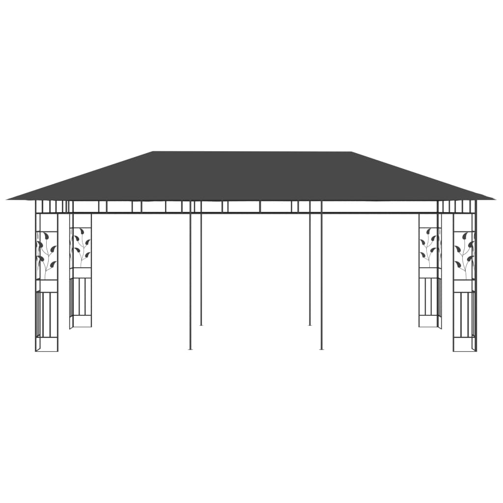VidaXL Prieel met klamboe 6x3x2,73m antraciet