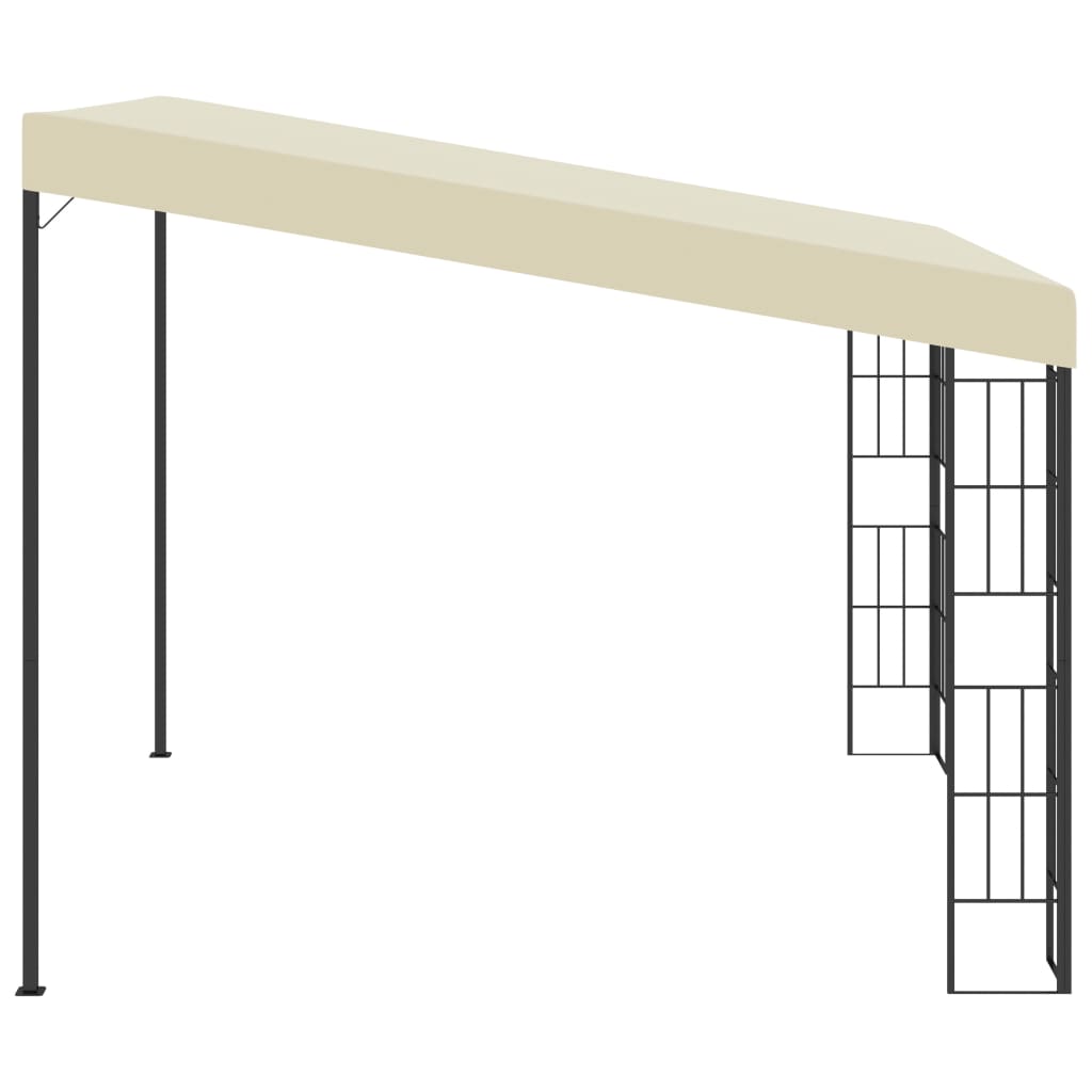 VidaXL Wandprieel 3x3m stof crèmekleurig