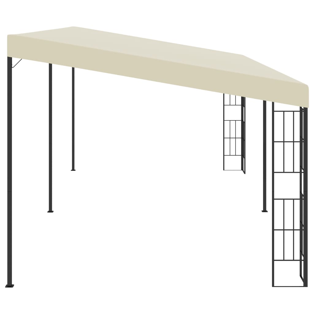 VidaXL Wandprieel 3x6m stof crèmekleurig