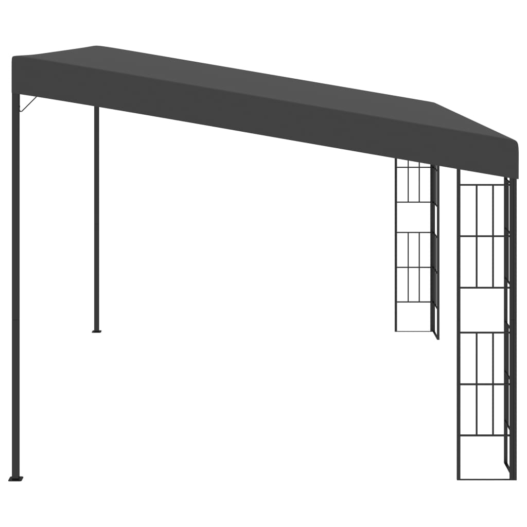 VidaXL Wandprieel 3x4m stof antracietkleurig
