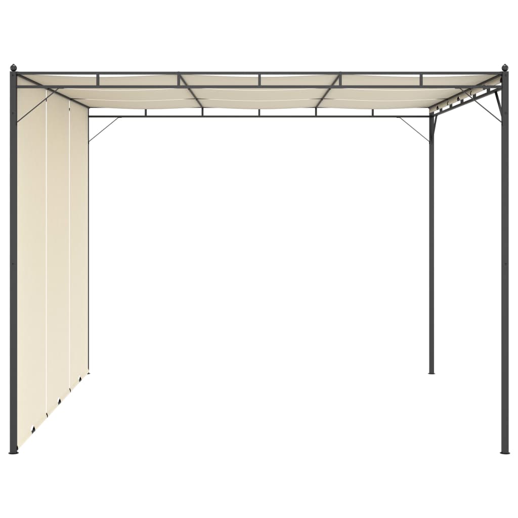 VidaXL Tuinprieel met zijgordijn 3x3x2,25m crème